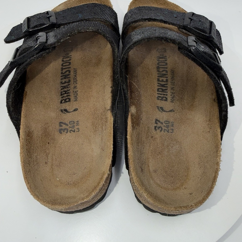 Birkenstock Arizona Sandals Womens Size 37 US 6 Black Metallic Iridescent - Picture 6 of 8